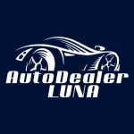 Logo Blanco Sobre Fondo Azul Autos Luna